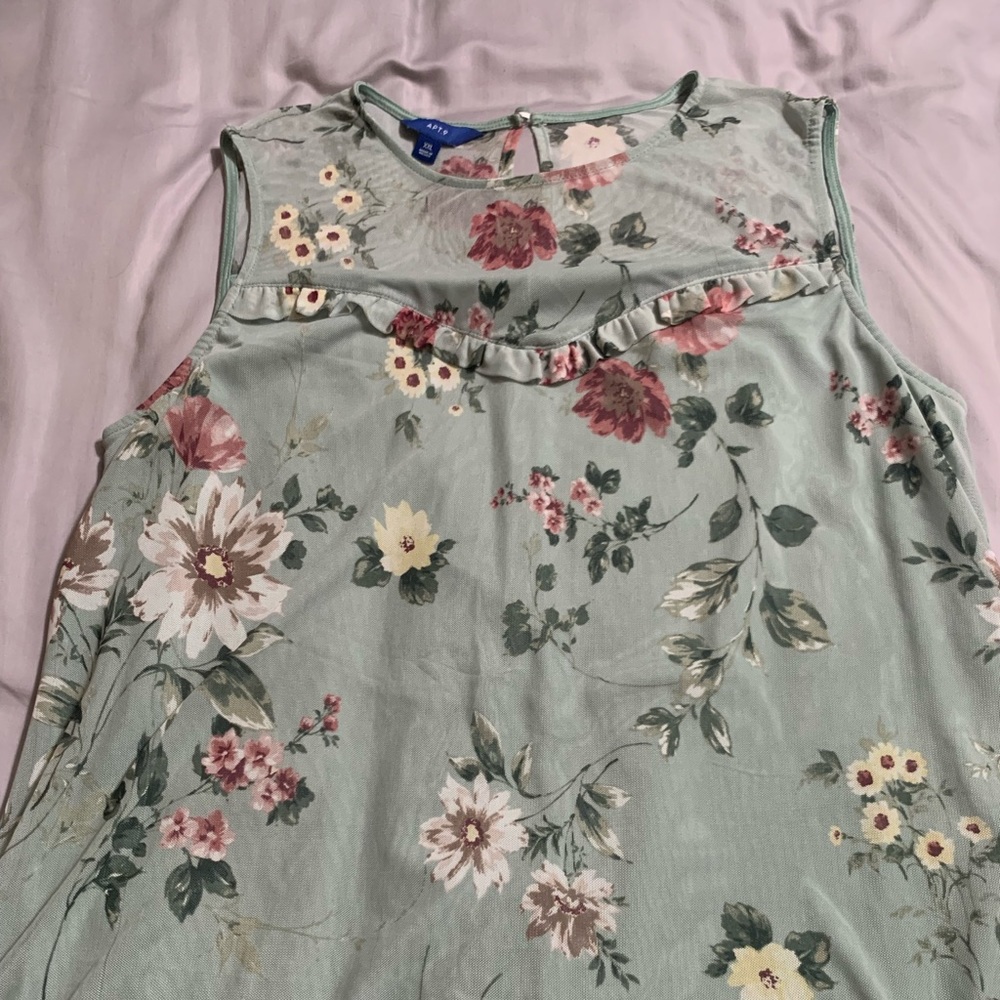 Sage sleeveless top